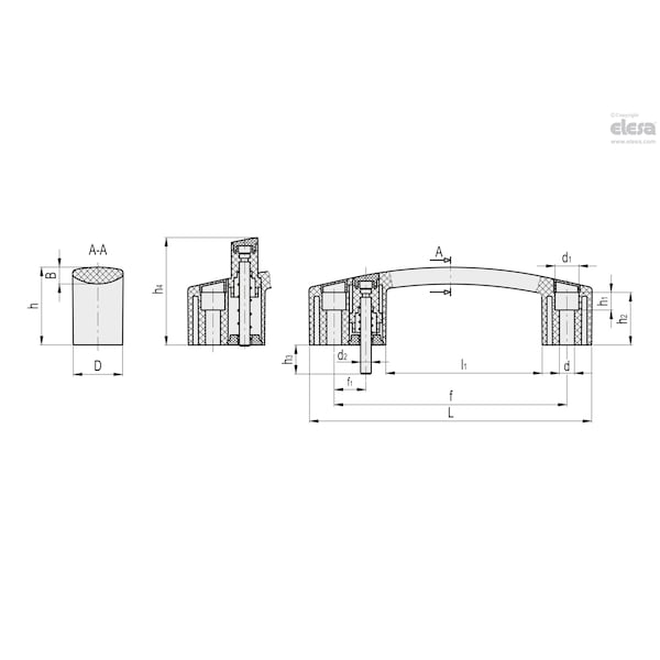 Handle With Safety Locking Device, EBR.150-CH-6-60-C3